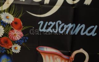 ca 1930 Dreher uzsonna nagy méretű reklám plakát. Litográfia. Markó Géza grafikája. Klösz nyomda. Ha...