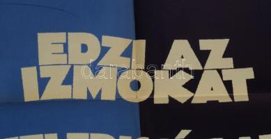 ca 1930 Alpa sósborszesz nagy méretű reklám plakát. Litográfia.jelzett. LH. Hajtva, hajtásnál kis sz...