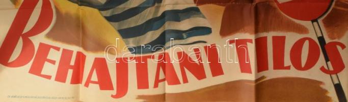 1941 Behajtani tilos nagy méretű mozi film plakát. Rendezte: Mártonffy Emil. Főszereplők: Bilicsi Ti...
