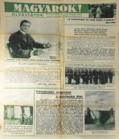 cca 1938-1940 "Magyarok! Olvassátok: Mert utaz jelöl, hitet, erőt merítesz belőle, magyar fajod hűséges minden sora! A hadsereggel áll, vagy bukik a nemzet - Horthy Miklós" Nagyméretű propaganda plakát, Kárpátalja újjáépítésével. a Bp.,Pallas-ny., hajtott,hajtásnál nagy beszakadással,100x70 cm