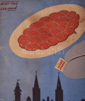 cca 1920 Szabó Ferenc-féle szegedi szalámi reklám plakát, karton, jelzett (Bartos), litográfia, sérü...