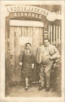 1928 Dobsina, Dobschau; Dobsinská ladová jaskyna / Dobschauer Eishöhle / Dobsinai jégbarlang / ice cave, glacier. photo (fl)