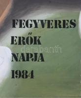Darvas Árpád: Fegyveres Erők Napja 1984 plakátterv. Akvarell, papír, 35x26 cm