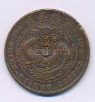 Kína 1909. 20c Cu T:XF,VF repedés, patina
China 1909. 20 Cash Cu C:XF,VF crack, patina
Krause Y#21...