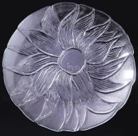 Napraforgó mintával díszített kínáló, hibátlan, d: 28,5 cm