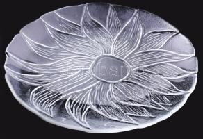 Napraforgó mintával díszített kínáló, hibátlan, d: 28,5 cm