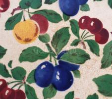 Villeroy &amp; Boch Saxony antik gyümölcsmintás tálaló alátét, jelzett, mázrepedéssel, d: 30 cm