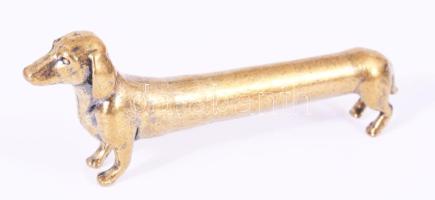 Réz tacskó késtámasz szett, 6 darab, hibátlan, h: 6,5 cm