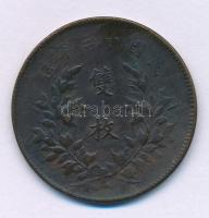 Kína 1924. 20c Cu T:VF patina China 1924. 20 Cash Cu C:VF patina Krause Y#312