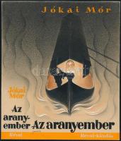 Jaschik Álmos (1885-1950): Jókai Mór: Az aranyember c. regényének megvalósult borítóterve. Vegyes technika, papír, jelzett, kartonra kasírozva. 21x18 cm
