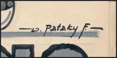 vitéz Pataky Ferenc (1897-1962): Már nálunk is híresebb a Modiano. Reklám plakát terv Akvarell, papí...