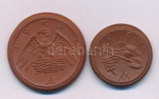 Német Birodalom / Weimari Köztársaság / Szászország 1921. 50 pf + 2M jelzett meisseni barna porcelán...