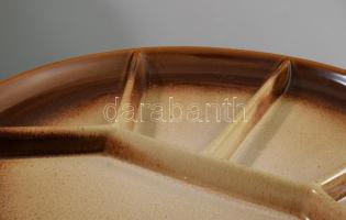 Vintage Gerzit snack kínáló készlet, 6 darab, jelzett, hibátlan, d: 22 cm