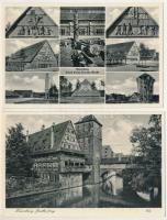 Nürnberg - 12 pre-1945 unused town postcards, with identicals