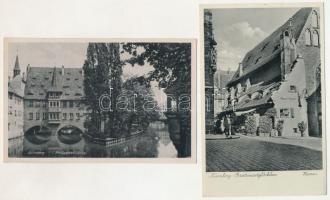 Nürnberg - 12 pre-1945 unused town postcards, with identicals