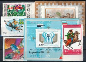 1976-1979 Kis tétel, benne kb 49 db sor és 25 db blokk, 6 db borítékban és egy stecklapon (~20.000)