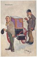 Werkelmann. B. K. W. I. 953-6. / man playing barrel organ s: Schönpflug (fl)