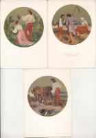 5 db RÉGI cseh művészlap / 5 pre-1945 Czech art postcards s: Josef Mánes