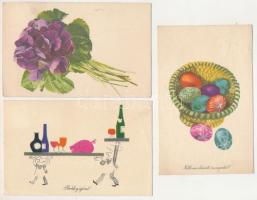 8 db MODERN grafikai üdvözlőlap. Képzőművészeti Alap / 8 modern graphic art postcards