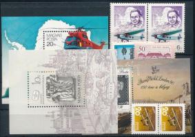 1985-1991 Kis tétel, benne sorok és blokkok, 25 db borítékban és egy stecklapon