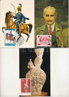 13 db MODERN Carte Maximum (CM) képeslap alkalmi bélyegzésekkel, közte 6 db a Magyar huszárok soroza...