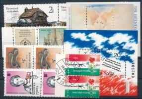 1980-1989 Kis tétel, benne sorok és blokkok, 30 db borítékban és egy stecklapon (~10.000)