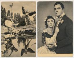 12 db MODERN motívum képeslap: magyar színészek és színésznők / 12 MODERN motive postcards: Hungaria...