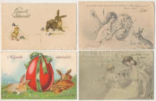 8 db RÉGI motívum képeslap: húsvéti üdvözlőlapok / 8 pre-1945 motive postcards: Easter greeting cards