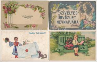 12 db RÉGI motívum képeslap: üdvözlőlapok / 12 pre-1945 motive postcards: greeting cards