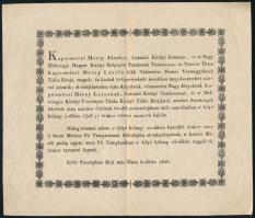 1826 Pozsony. Kaposmérei Mérey Sándor halálozási értesítője