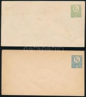 1871 3kr és 10kr használatlan díjjegyes boríték