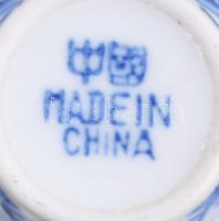 Kínai rizsszem mintás rizsboros készlet, tálcával, kiöntővel, hozzá 6 darab rizsszemes leveses kanál...