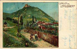 1898 Wien, Vienna, Bécs; Leopoldsberg. litho (EK)