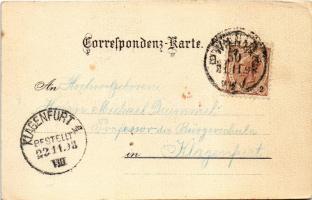 1898 Wien, Vienna, Bécs; Leopoldsberg. litho (EK)