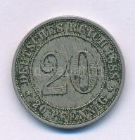 Német Birodalom 1888A 20pf Cu-Ni T:VF patina German Empire 1888A 20 Pfennig Cu-Ni C:VF patina Krause KM#9.1