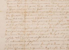 Istvánffy Miklós (1538-1615) nádori helytartó, humanista történetíró saját kezű aláírásával ellátott...