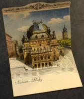 Praha, Prag, Prague; Národní divadlo / national theatre, folding 3D card s: V. Kubasta