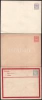 1900-1916 3 db 10f, 15f, 16f használatlan díjjegyes boríték
