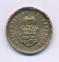 1860 k. "[Deák Ferenc született 1803] / Ha Isten velünk, ki ellenünk" Cu emlékzseton (19mm) T:F