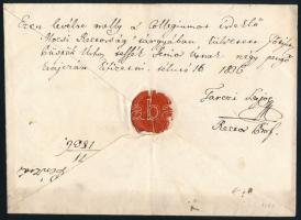 1836 Portós levél "COMORN"' - Pápa