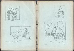 Thorockai-Vigand Ede (1870-1945): Az én falum Fametszet papír, jelezve a dúcon, 17 db különböző funk...