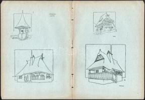 Thorockai-Vigand Ede (1870-1945): Az én falum Fametszet papír, jelezve a dúcon, 17 db különböző funk...
