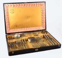 Berndorf alpakka evőeszköz készlet. Jelzett, dobozában, hiánnyal.