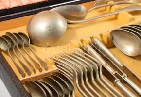 Berndorf alpakka evőeszköz készlet. Jelzett, dobozában, hiánnyal