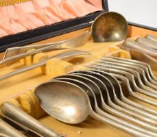 Berndorf alpakka evőeszköz készlet. Jelzett, dobozában, hiánnyal