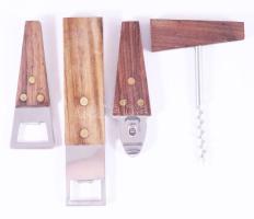 4 darab Hagenauer stílusú osztrák sörnyitó, konzervbontó, h: 16,5 cm