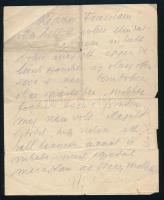 1917 Hajós Alfréd (1878-1955) építész, az első magyar olimpiai bajnok (úszó) autográf levele feleségének az olasz frontról. A négy oldalas autográf levélben a háború borzalmairól esik szó, arról, hogy az osztrák-magyar csapatok, különösen a légierő nagy túlerővel szembesül, és biztatja feleségét, hogy írjon gyakran, mert az erőt ad számára.