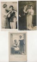 12 db RÉGI motívum képeslap: magyar színészek és színésznők / 12 pre-1945 motive postcards: Hungaria...