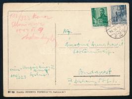 1944 Ámos Imre (1907-1944) festőművész autográf levelezőlapja Anna Margit (1913-1991) festőművésznek...