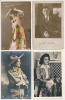 16 db RÉGI motívum képeslap: magyar színészek és színésznők / 16 pre-1945 motive postcards: Hungarian actors and actresses